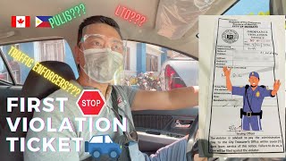 First traffic violation ticket | Driving in the Philippines with a Canadian international license