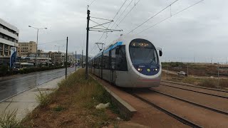 Rainy Traffic at Kalithea, Moschato regions | AnsaldoBreda Sirio Trams | 24.4.2021 | 4K 60fps