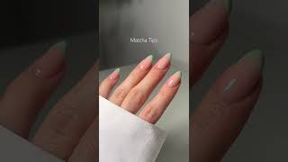 Matcha French tips #nails #trending #nailart #asmr #nailinspo