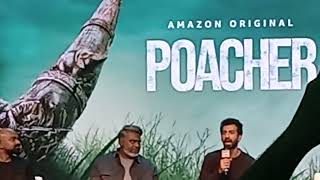 Roshan Mathews  speaking atvtrailer launch event of poacher