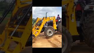 Tractor front and back Loader 💪 bull kit #tractorvideo #automobile #rotavetor #farming #jcb #agri