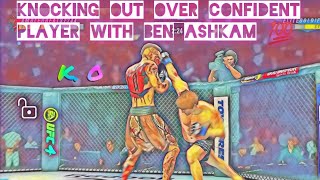 ufc4-smashing online created player over  confident fighter with Ben ashkrem nice finish KO 🙏💯