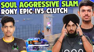 iQOOSouL Aggressive Slam 😳 SouL Rony 1v5 Clutch 🥵 SouL Ninja & Nakul on Fire 🔥 Team SouL WWCD 🚀