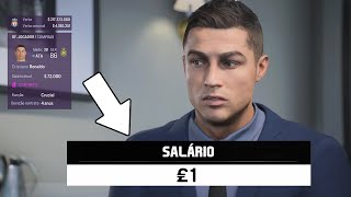 O que acontece se OFERECER 1$ de salário para o Cristiano Ronaldo no EA FC 24?