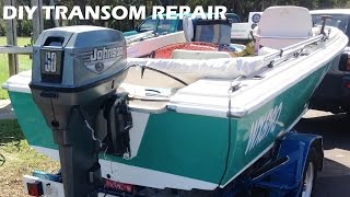 BOAT TRANSOM REPAIR MADE EASY | DIY