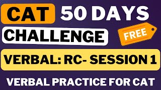 CAT 50 days challenge | Verbal | Day 1: RC (Types of questions)