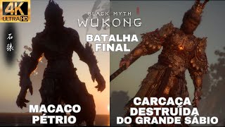 Black Myth Wukong: A Gramde Batalha |Macaco Petrio e Carcaça Destruida do Grande Sábio Boss Final!