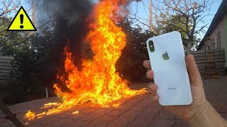 Кинул iPHONE X в ОГНЕННУЮ ЖИЖУ !