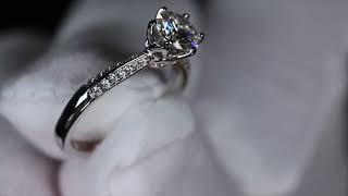 Moissanite Ring | Womens Moissanite Ring | Lab Diamond Engagement Ring | Brilliant cut diamond ring,