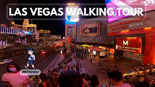 LAS VEGAS STRIP 🇺🇸 AT NIGHT VIRTUAL WALKING TOUR 4K