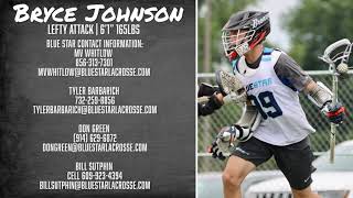 Bryce Johnson (Attack) 2022 Summer Lacrosse Highlights | Jackson Hole (WY) | Blue Star Lacrosse