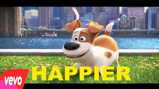 Marshmello ft Bastille - Happier Music Video (UNOFFICIAL MUSIC VIDEO) PETS 2 dog animation