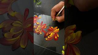 🟡💛 RELAXING ART VIDEO PAINTING FLOWERS ! #shorts