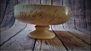 Woodturning - simple way to make pedestal bowl (resin inlay)