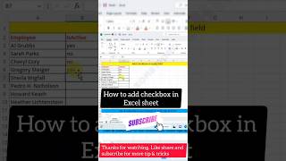 How to Add checkbox in Excel sheet | developer option | #shorts #viral #excel