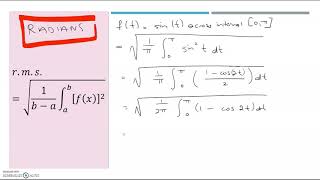 FInding the r.m.s. of a function