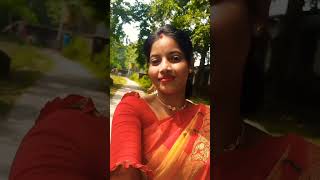 লাল হলুদ শাড়ি পৱে কেমন লাগছে আমায়।#shorts #viral# please subscribe 🙏