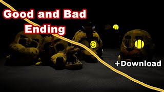 [FNAF C4D SPEED ART] Good and Bad End Golden Version