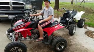 BLOWING THE DUST OFF OF HONDA TRX 450R / COLD START