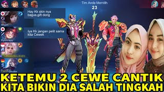 PUSING ASLI KETEMU DUO CEWEK ! KITA LIATIN SKIN LAH BIAR DIA SUKA , GIMANA REAKSI 2 CEWEK INI - MLBB