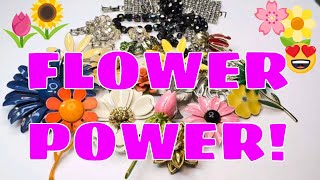 Weekend Vintage Jewelry Haul!  Flower Power, Bogoff, Warner, and Vintage Sterling