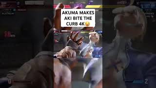 Akuma makes aki bite the curb in 4k #streetfigher6 #akuma #memes #fighitnggames #akumamemes