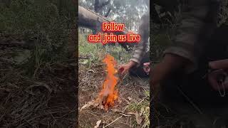 Starting a fire with a survival kit #australia #outdoors #bushcraft