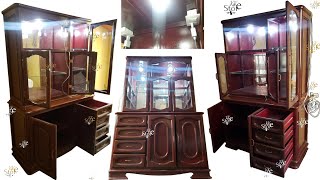 Armario Aparador Mueble Vitrina Consola Bufetero Gabetero Alacena y Luz Espejo Madera laurel triplex