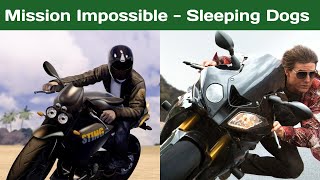 The Most INSANE Motorcycle Chase - Mission Impossible - Sleeping Dogs