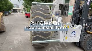 Wontonne Tyre Gripper| Forklift Attachment for tyres installation dismounting and handling