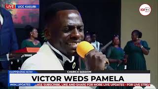 Victor Weds Pamela, Best Church Groom Entry singing Goodness Of God | African wedding 💍