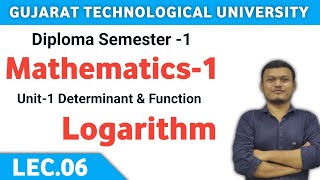 Diploma Sem 1 Mathmatics-1 | GTU | L-6 Logarithm | #gtu #gtu_exam #diplomamathematics