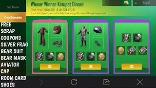 Get free bear suit , bear mask , scrap coupons,silver frag,bp coins,room card , sunglasses new vpn