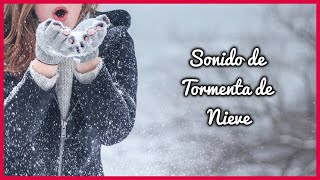 TORMENTA de NIEVE ❄️ con VIENTO FUERTE 🌬️ (50 minutos) 🎶🔊