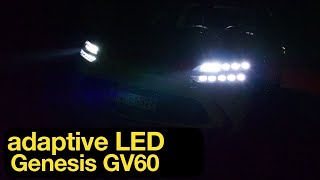 2022 Genesis GV60: adaptive LED-Scheinwerfer (Matrix Licht) Test [4K] - Autophorie Extra