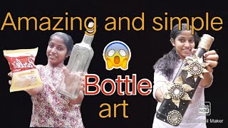 Bottle art | simple bottle art | Craft work