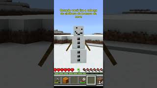 Quando você tira a cabeça de abóbora do boneco de neve #minecraft #shorts