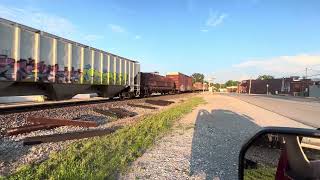 CSX NB five lead unit 7220-857-3131-3134-458 on Henderson sub in Springfield Tn 07/04/23