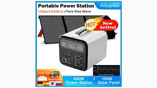 Review Outdoor Camping Portable Power Station 600W 2024