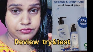 plum**Strong&shiny hair  Mini travel pack // I  try&Review haul //free  Mini travel pack from Nykaa