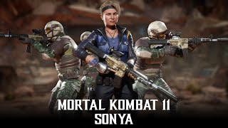 SONYA BLADE All Intro Animations,Victory Poses & Taunts - MORTAL KOMBAT 11 4K 60FPS