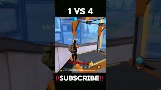 1vs4 in Master Lobby || Intense Fight Scence || #shorts #viral #trending #frrefiremax