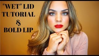 Glossy Lid Tutorial & Bold Lip | So Easy!