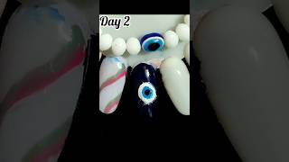 DAY 2 / 100 days Nail art challenge Evel eye #nailart #challenge #explore #shorts #youtubeshorts