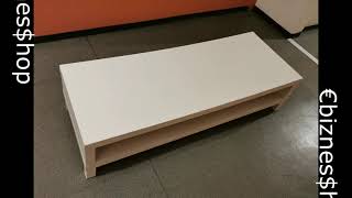 Table basse salon blanche 149cm x 55cm x 35cm