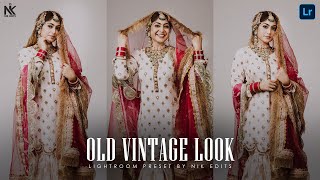 Old Vintage Look Lightroom Preset for Studio Portraits | Free DNG File | Nik Edits