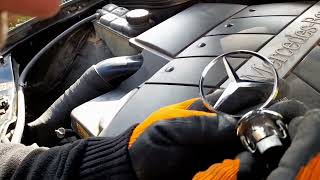 Mercedes-Benz #clk430 w208 amg how to change tri-star hood embelm