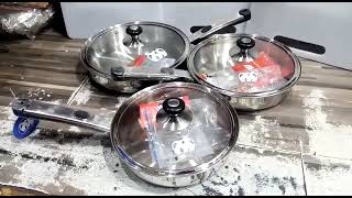 double bottom alpha frying pan | beautiful life time cookware at hakimi steel