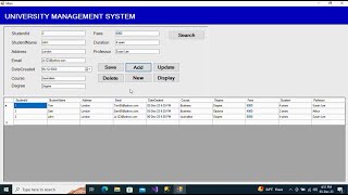 University Management System Using C#