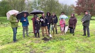 Planting an Oak Tree to commemorate the Coronation of King Charles III in Usk